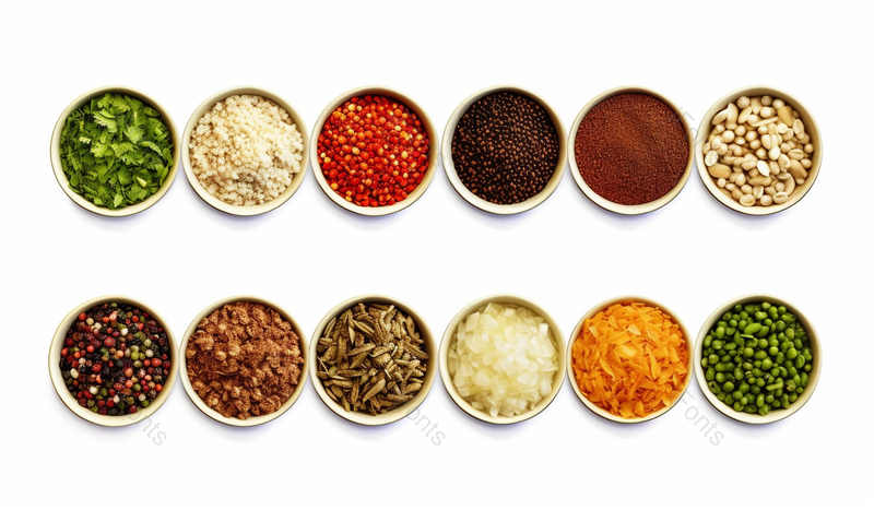 火锅调味料蒜蓉辣椒香菜葱花,高清,摄影图,摄影图片,图片大全,摄影图免费下载